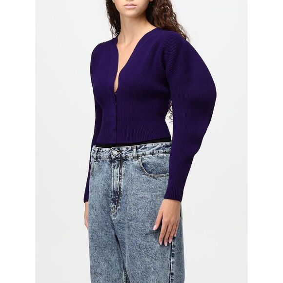 Alaia Cardigan Woman Violet - Picture 4 of 4